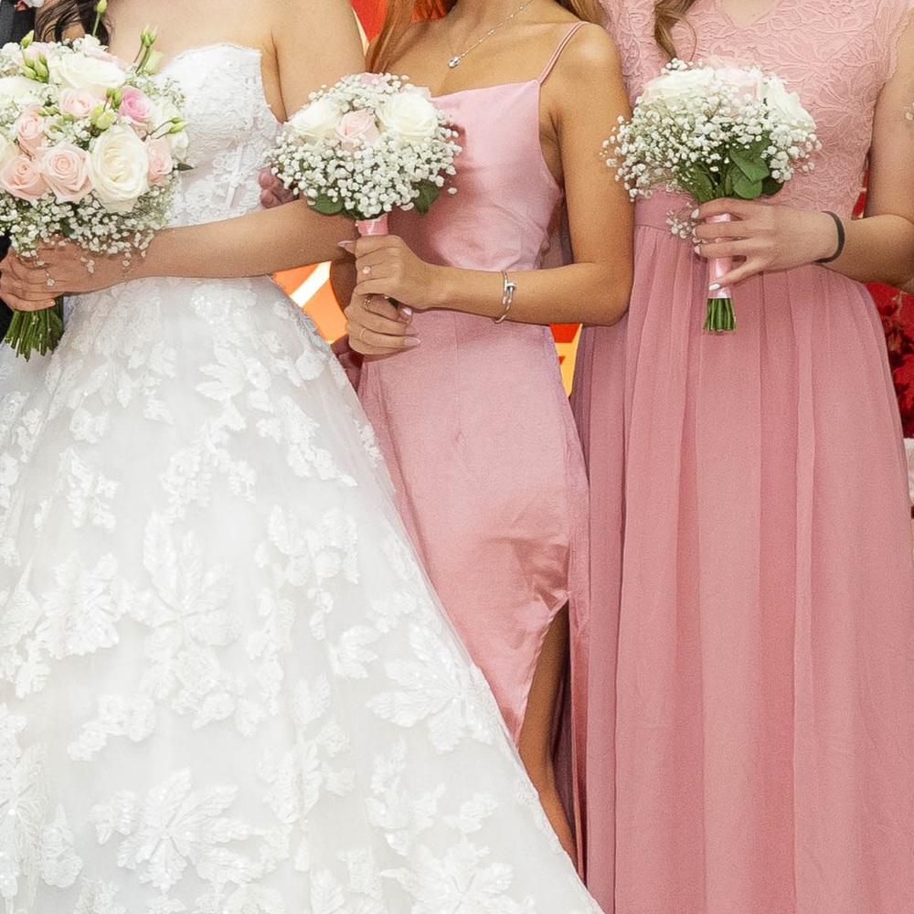 SHEIN dusty rose bridesmaid dress